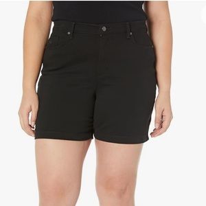 Gloria Vanderbilt Women Amanda Short Black Classic Rise Short Length Shorts 14